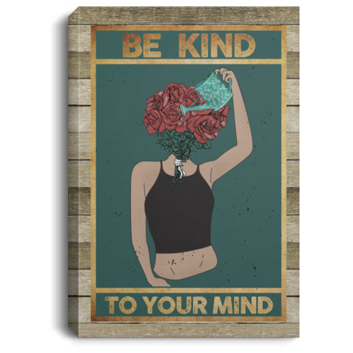 Be Kind To Your Mind Mental Health Awareness Gallery Wrapped Framed Canvas Prints - Unframed Poster, White, 0.75'' Framed Canvas Be Kind To Your Mind Mental Health Awareness Gallery Wrapped Framed Canvas Prints - Unframed Poster, White, 0.75'' Framed Canvas