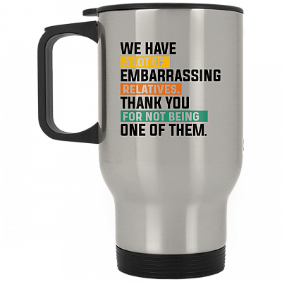 14 oz. Silver Travel Mug