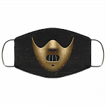 Hannibal Lecter Face Mask - Halloween Funny Face Mask - Washable Reusable Custom – Printed Cloth Face Mask Cover, Black, Cloth Face Mask