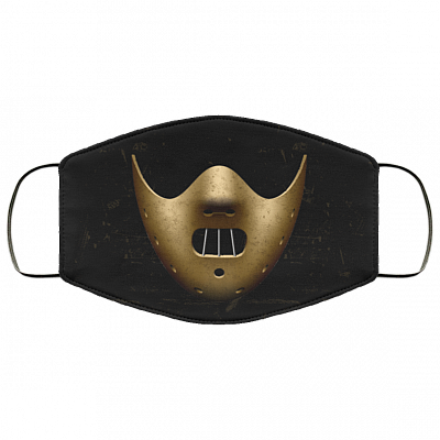 Hannibal Lecter Face Mask - Halloween Funny Face Mask - Washable Reusable Custom – Printed Cloth Face Mask Cover, Black, Cloth Face Mask