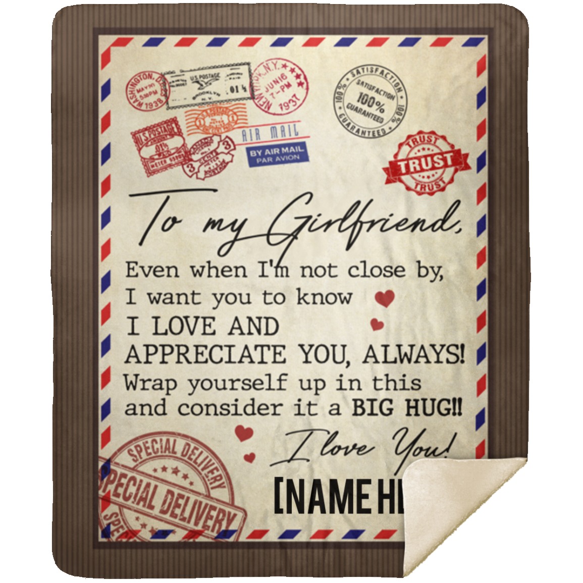 My Girlfriend Letter Blanket Personalized To My Girlfriend Even When