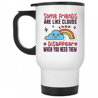 14 oz. White Travel Mug