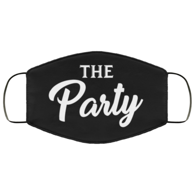 The Party - Wife Of The Party - Wedding Party Mask, Black, Cloth Face Cover