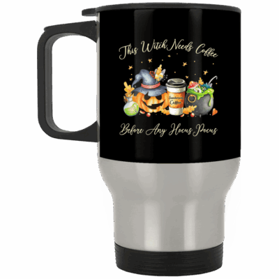 14 oz. Silver Travel Mug