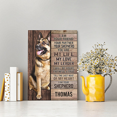 Alternative view of Personalized I Am Your Friend Your Partner Your Shepherd Wrapped Framed Canvas Prints - Unframed Poster