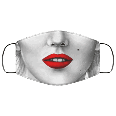 Marilyn Monroe Washable Reusable Custom Printed Cloth Face Mask Cover - Sexy Face Mask - Drawing Art Face Mask, White, Cloth Face Cover