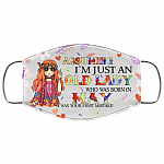 Assuming I'm Just An Old Lady Who Was Born In May Washable Reusable Custom Printed Cloth Face Mask Cover, White, Cloth Face Cover