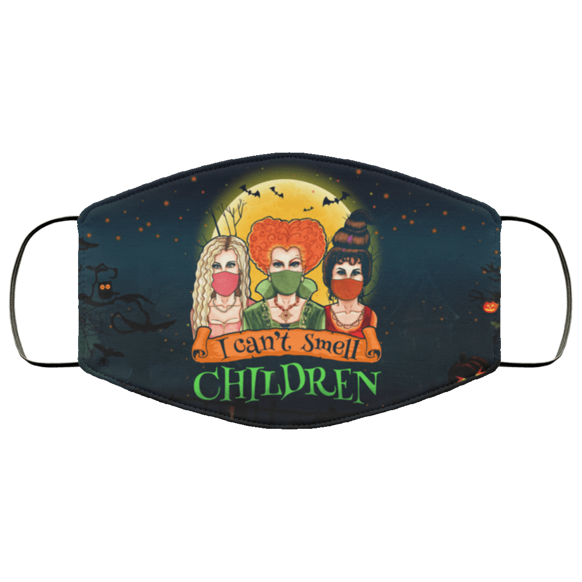 I Can't Smell Children Funny Sanderson Sister Hocus Pocus Washable Reusable Custom - Printed Cloth Face Mask Cover, White, Cloth Face Cover