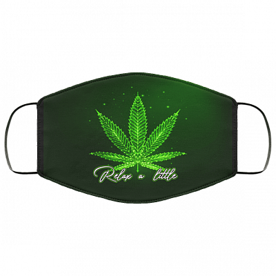 Relax A Little Washable Reusable Custom Printed Cloth Face Mask Cover, White, Cloth Face Cover