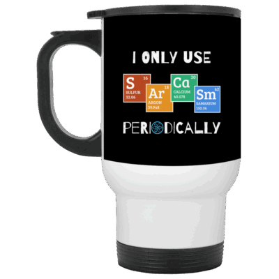 14 oz. White Travel Mug