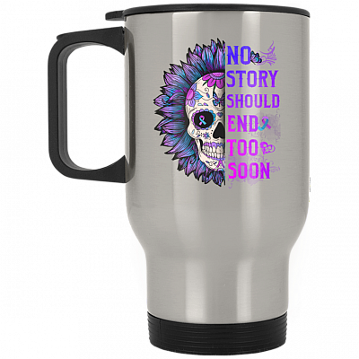 14 oz. Silver Travel Mug