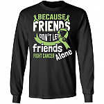 Because Friends Don't Let Friends Fight Cancer Alone Ribbon Hoodie - Sweatshirt - Long Sleeve, Black, Long Sleeve Because Friends Don't Let Friends Fight Cancer Alone Ribbon Hoodie - Sweatshirt - Long Sleeve, Black, Long Sleeve
