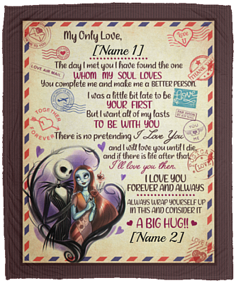 Personalized Jack My Only Love the Day I Met You I Found the One Fleece Blanket - Mink Sherpa Blanket, White, Cozy Plush Fleece Blanket - 50x60