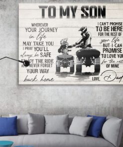 Alternative view of All-Terrain Vehicle To My Son Wherever Your Journey In Life May Take You Framed Canvas Prints - Unframed Poster