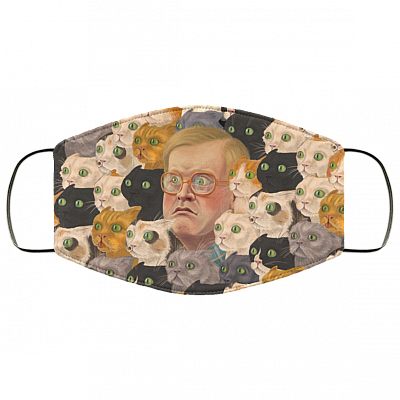 Bubbles I Roll with My Kitties Washable Reusable Custom - Printed Cloth Face Mask Cover, White, Cloth Face Cover