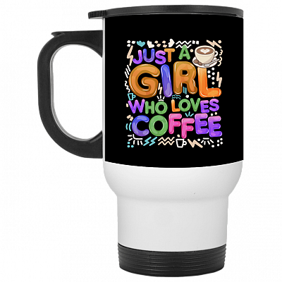 14 oz. White Travel Mug