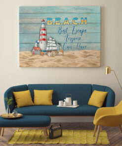 Alternative view of Best Escape Anyone Can Have Ocean Beach Gallery Wrapped Framed Canvas Prints - Unframed Poster - Home Decor Wall Art