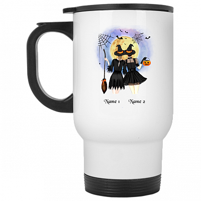 14 oz. White Travel Mug