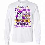 Unless I'm Sitting On Your Face My Weight Is None Of Your Business Hoodie - Sweatshirt - Long Sleeve, White, Long Sleeve