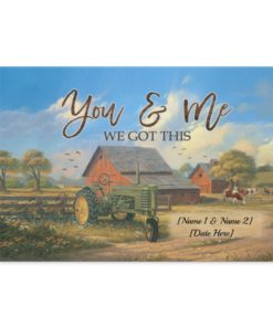 Personalized You and Me We Got This Framed Canvas - Unframed Poster, White, 0.75'' Framed Canvas
