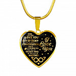 When I Tell You I Don't Say It Out Of Habit I Love You Heart Pendant Necklace - Necklace For Wife From Husband - Heart Luxury Necklace (Gold Plated) When I Tell You I Don’t Say It Out Of Habit I Love You Heart Pendant Necklace - Necklace For Wife From Husband - Heart Luxury Necklace (Gold Plated)
