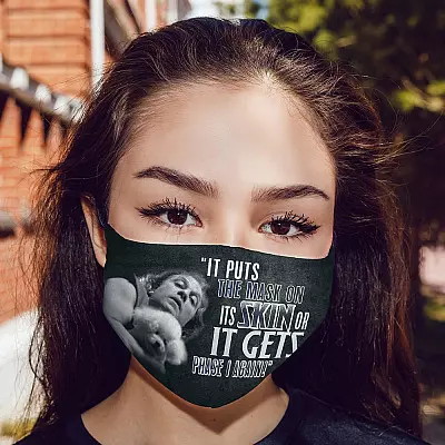 Alternative view of It Puts the Mask on Its Skin or Else It Gets Phase 1 Again Buffalo Bills Washable Reusable Custom - Printed Cloth Face Mask Cover
