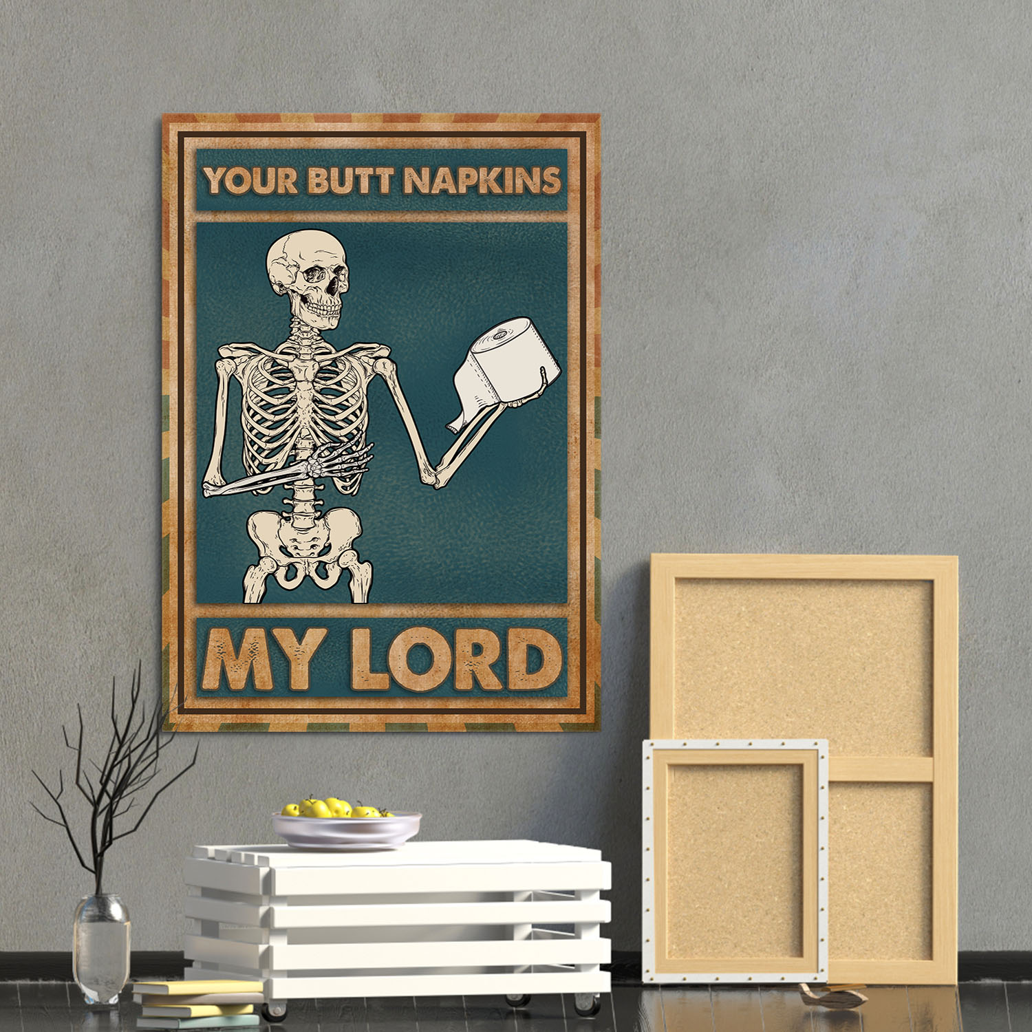 9VT. Your Butt Napkins canvas mockup