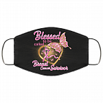 Blessed To Be Called Breast Cancer Survivor Washable Reusable Custom - Printed Cloth Face Mask Cover, Black, Cloth Face Cover