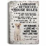Labrador Retriever House Rules If You Don't Want Fur Don't Touch Anything Framed Canvas - Unframed Poster, White, 0.75'' Framed Canvas Labrador Retriever House Rules If You Don't Want Fur Don't Touch Anything Framed Canvas - Unframed Poster, White, 0.75'' Framed Canvas