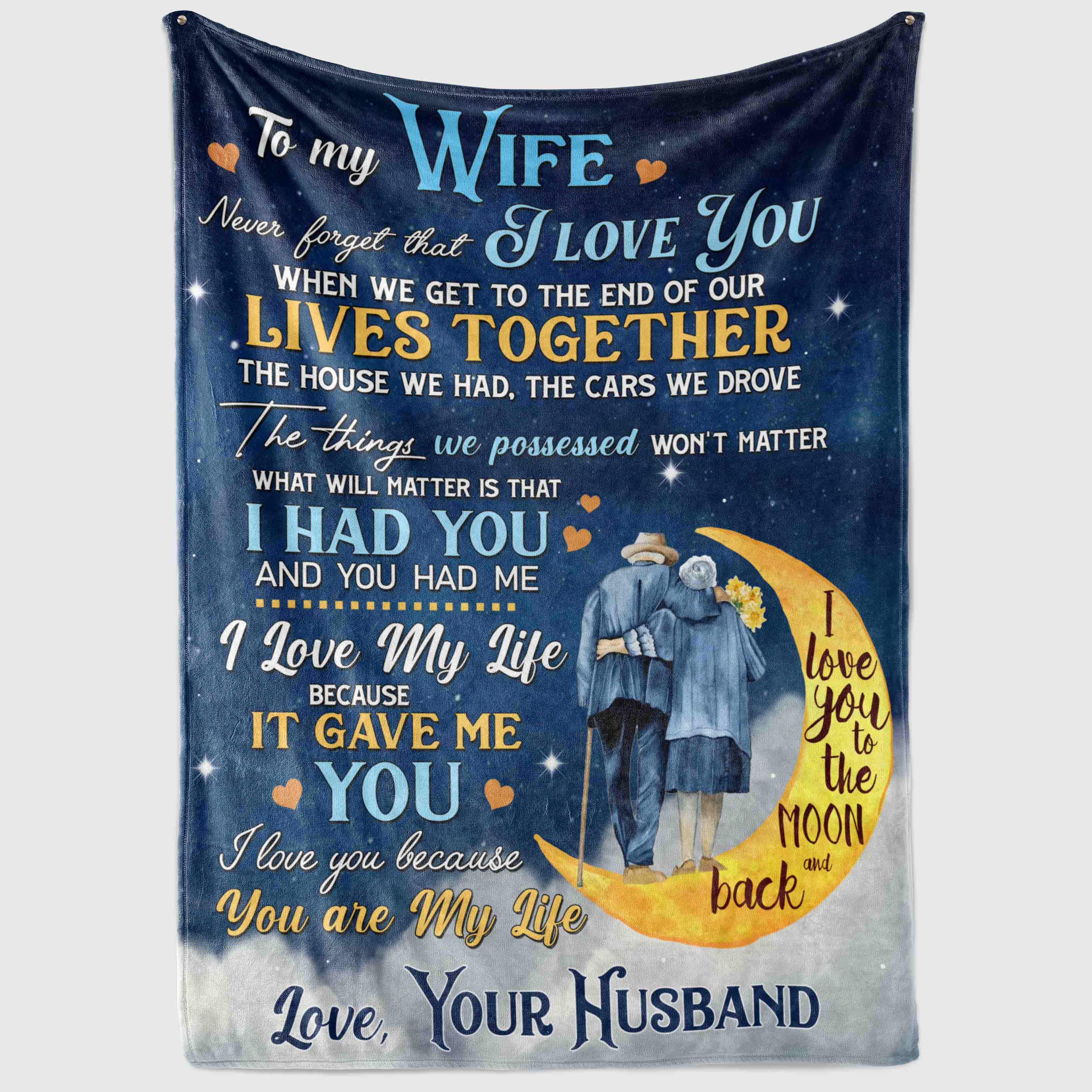 3VT. To My Wife Get To The End blanket mockup