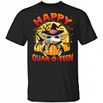 Baby Yoda Happy Quar-O-Teen Funny Halloween T-Shirt, Black, Unisex T-Shirt