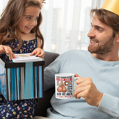 Alternative view of Even Though I'm Not From Your Sack I Know You've Still Got My Back Ceramic Coffee Mug - Beer Stein