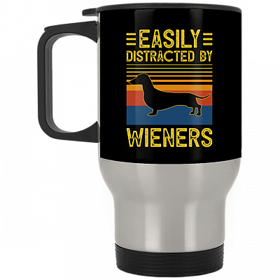 14 oz. Silver Travel Mug