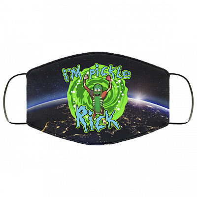 I'm Pickle Rick Funny Fick and Morty Washable Reusable Custom - Printed Cloth Face Mask Cover, White, Cloth Face Cover