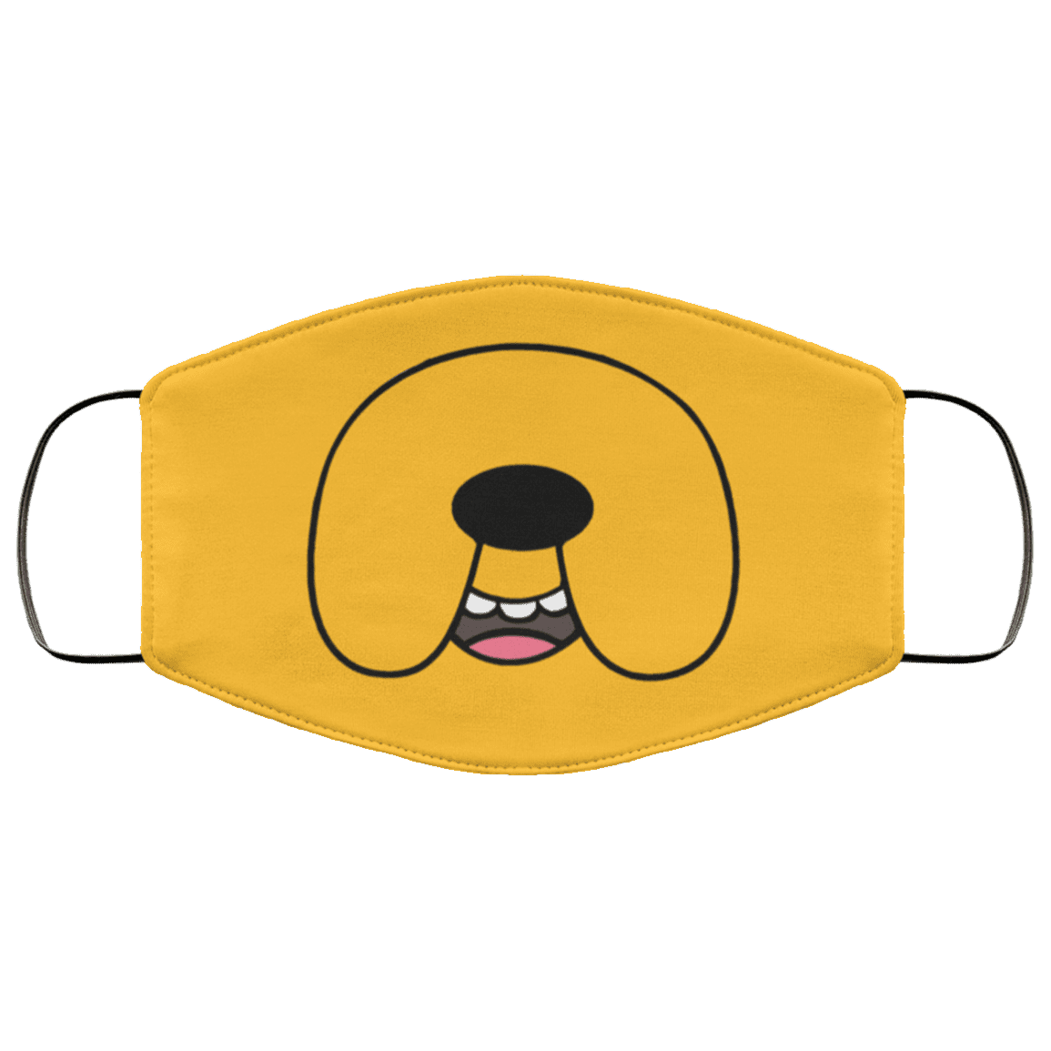 Adventure Time Washable Reusable Custom – Funny Jake the Dog Printed Cloth Face Mask Cover, White, Cloth Face Cover