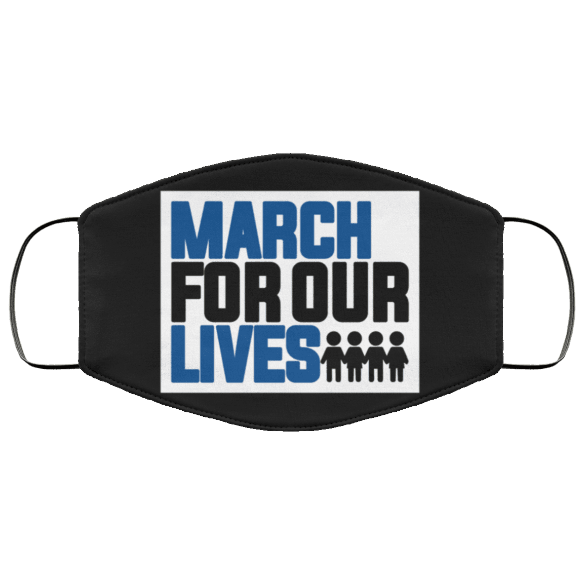 March for Our Lives - Gun Control Washable Reusable Custom - Printed Cloth Face Mask Cover, Black, Cloth Face Cover