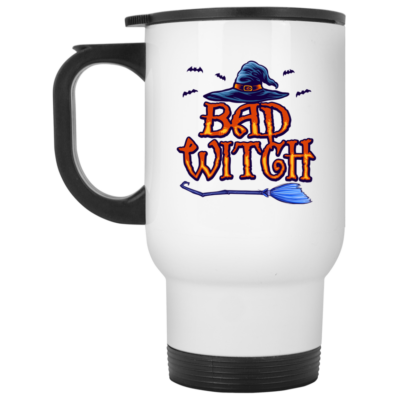 14 oz. White Travel Mug