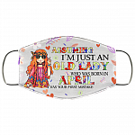 Assuming I'm Just An Old Lady Who Was Born In April Washable Reusable Custom Printed Cloth Face Mask Cover, White, Cloth Face Cover Assuming I'm Just An Old Lady Who Was Born In April Washable Reusable Custom Printed Cloth Face Mask Cover, White, Cloth Face Cover