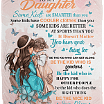 Be The Kid Who Is Happy For Other People Be The Nice Kid Fleece Blanket-Premium Sherpa Blanket-Woven Blanket, White, Cozy Plush Fleece Blanket - 50x60