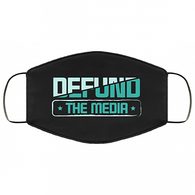 Defund The Media Presidential Election 86453112 Washable Reusable Custom - Printed Cloth Face Mask Cover, Black, Cloth Face Cover