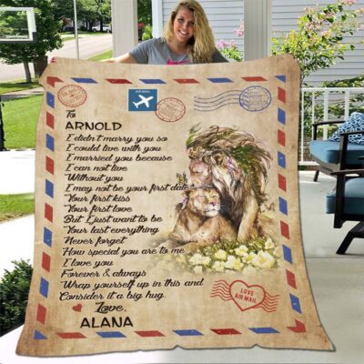 Alternative view of Personalized I Didn't Marry You So I Could Live With You Never Forget How Special You Are To Me Fleece Blanket