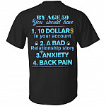 By Age 50 You Should Have Funny Ages Print On Back T-Shirt - Plain Front Shirt, Black, Unisex T-Shirt By Age 50 You Should Have Funny Ages Print On Back T-Shirt - Plain Front Shirt, Black, Unisex T-Shirt