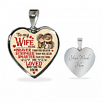 To My Wife You Are Braver Than You Believe And Loved More Than You Know UP Luxury Heart Pendant Necklace - Heart Luxury Necklace (Silver) To My Wife You Are Braver Than You Believe And Loved More Than You Know UP Luxury Heart Pendant Necklace - Heart Luxury Necklace (Silver)