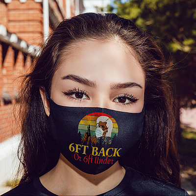Alternative view of Madea 6 Feet Back or 6 Feet Under Washable Reusable Custom - Printed Cloth Face Mask Cover