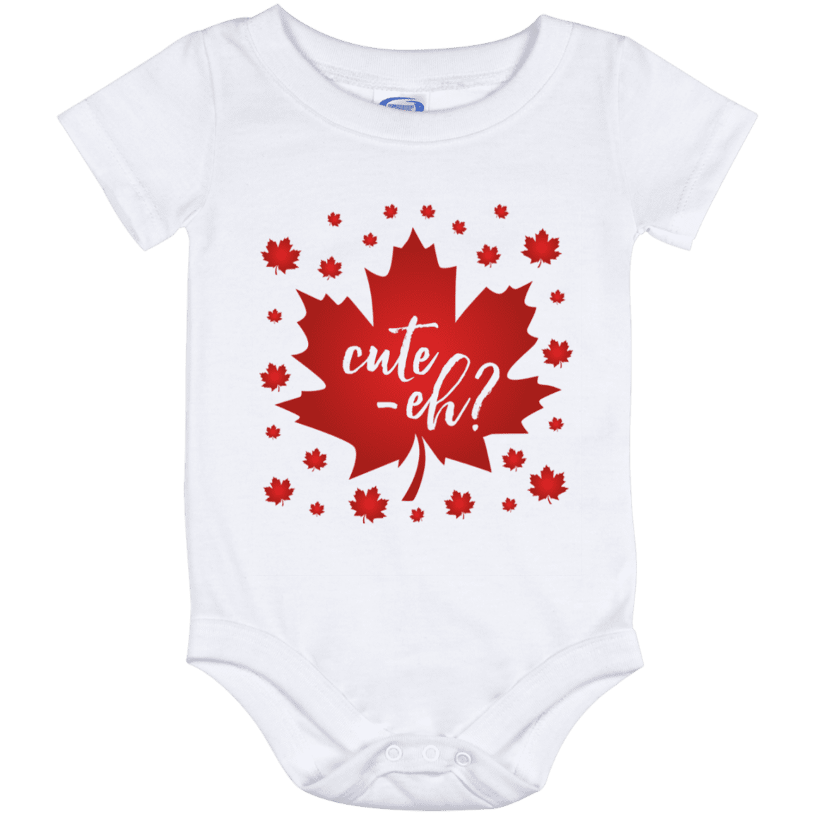 Canadian Cute Eh Baby Onesie - Baby Infant Bodysuit - On The Eh Team Cute Onesie For Newborn, White, Baby Onesie - 12 Month