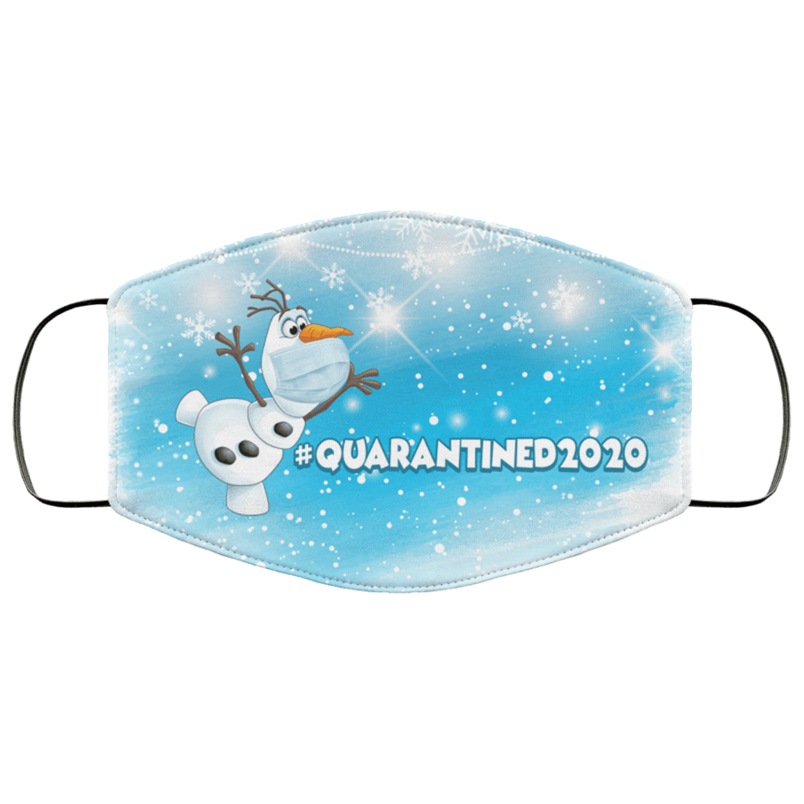 Olaf Quarantined 2020 Washable Reusable Custom - Printed Cloth Face Mask Cover, White, Cloth Face Cover