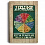 The Feelings Wheel Therapy Chart Framed Canvas Unframed Poster - Circle of Emotions Feelings Decor Wall Art, White, 0.75'' Framed Canvas