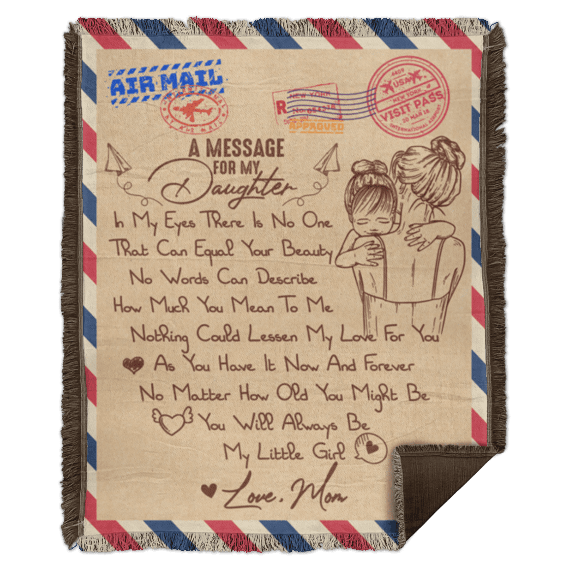 To My Daughter Blanket To My Daughter You Will Always Be My Little