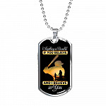 Baseball Dog Tag Anything Is Possible If You Believe and I Believe in You Dog Tag Pendant Necklace - Dog Tag (Silver)