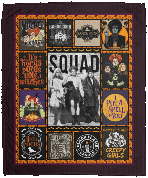 Three Witches Squad It's Just a Bunch of Hocus Pocus Fleece Sherpa Woven Blanket - Sanderson Sister Blanket, White, Cozy Plush Fleece Blanket - 50x60 Three Witches Squad It's Just a Bunch of Hocus Pocus Fleece Sherpa Woven Blanket - Sanderson Sister Blanket, White, Cozy Plush Fleece Blanket - 50x60